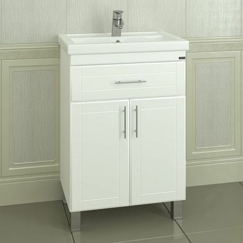 Тумба под раковину СанТа Дублин 223003 60х40 напольная цвет белый - фото 3