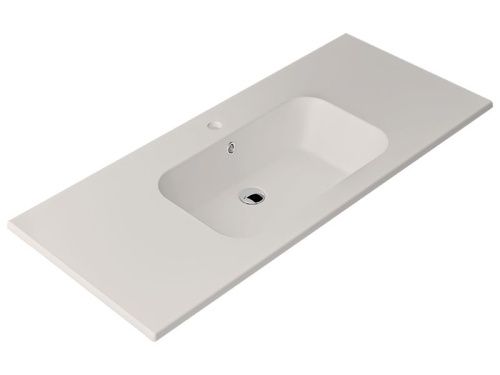 Раковина из сантехнического фаянса Berloni Bagno LAVQADINCXR57 100 (000TC106AD) 110х50 встраиваемая цвет белый