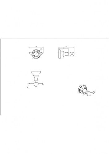 Крючок CeramaLux Elegance 95801 - фото 2