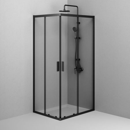 Душевой уголок Am.Pm Gem W90G-403-100280-BT 100х80 стекло прозрачное профиль черный без поддона