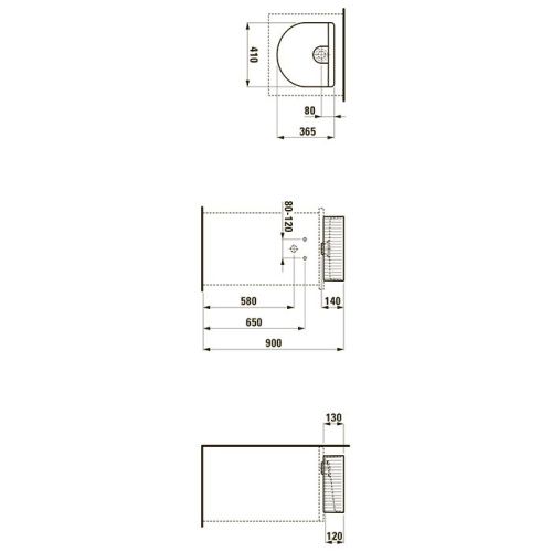 Раковина керамическая Laufen Sonar 8.1234.3.000.112.1 40 см накладная цвет белый без отверстий под смеситель - фото 2
