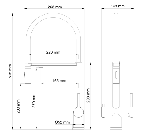 Смеситель для кухни Wonzon & Woghand WW-88458009-BGM на мойку серый - фото 2