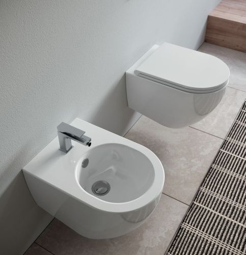 Унитаз подвесной Hidra Tour TUWR30SET/001 цвет белый с сиденьем микролифт безободковый - фото 3