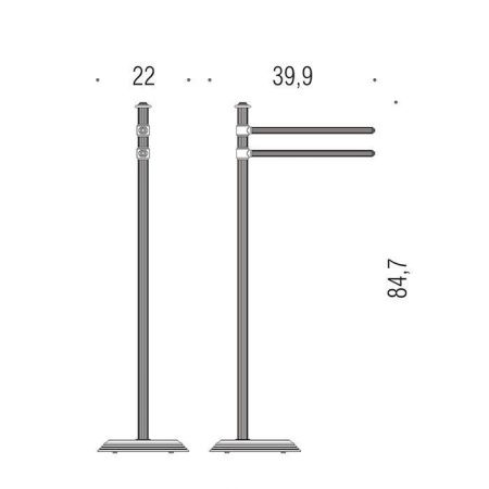 Стойка с аксессуарами для ванной Colombo Hermitage B3338.HPS