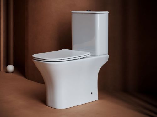 Унитаз напольный с бачком Ceramica Nova ALFA CN9002 белый с сиденьем микролифт безободковый душевой смыв - фото 3