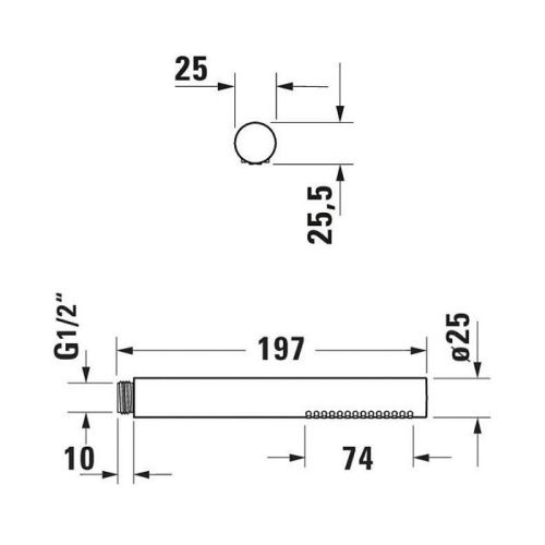 Душевая лейка Duravit Showers UV0640001010 цвет хром - фото 2