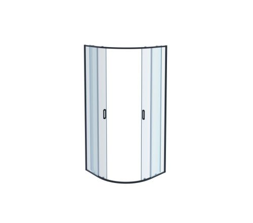 Душевой уголок Aquatek АРИЯ AQ ARI RO 10020BL 100х100 стекло прозрачное профиль черный без поддона - фото 2