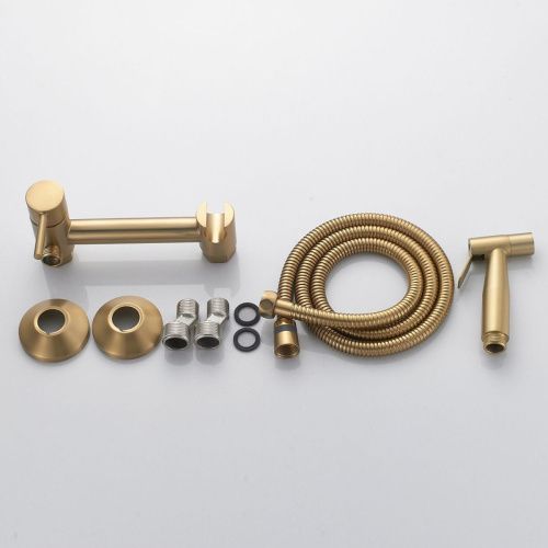 Гигиенический душ со смесителем Shevanik S107G золото - фото 4