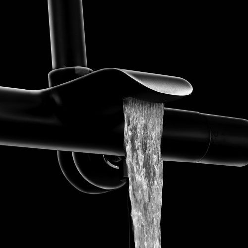 Душевая стойка Vincea Esse VSFS-1E1TMB настенная цвет черный с термостатом - фото 4