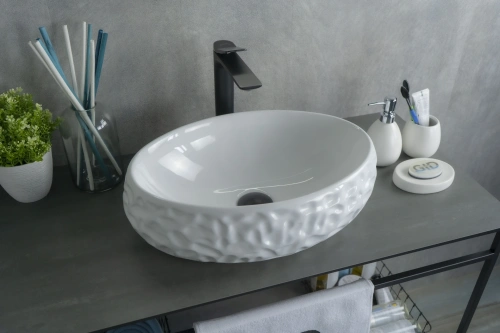 Раковина керамическая Gid Lago 51187 50х30 накладная цвет белый без отверстий под смеситель - фото 2