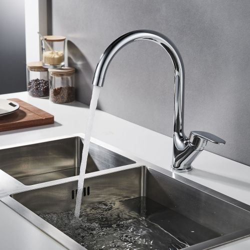 Смеситель для кухни Rossinka RS45 RS45-23 на мойку хром - фото 2