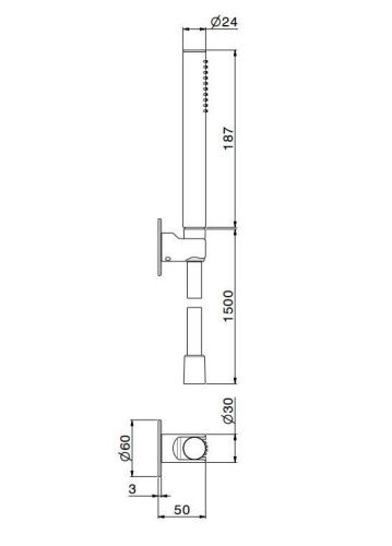 Душевой гарнитур Kerama Marazzi OLE 857KM.21.018 настенный хром - фото 2