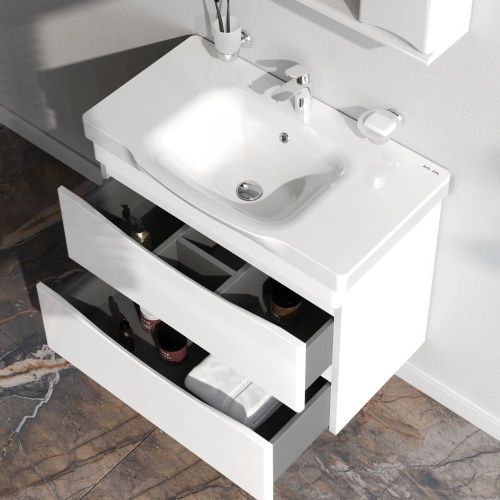 Тумба под раковину Am.Pm Like M80FHX0802WG 80х50 подвесная цвет белый - фото 4