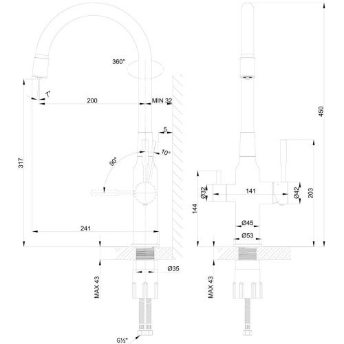 Смеситель для кухни LeMark Expert LM5083BL-Black на мойку черный - фото 2