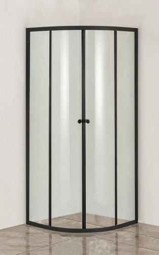 Душевой уголок Orange E01-090TB/G 90х90 стекло прозрачное профиль черный без поддона - фото 2