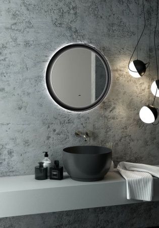 Зеркало Continent Planet Black ЗЛП623 60х60 подвесное