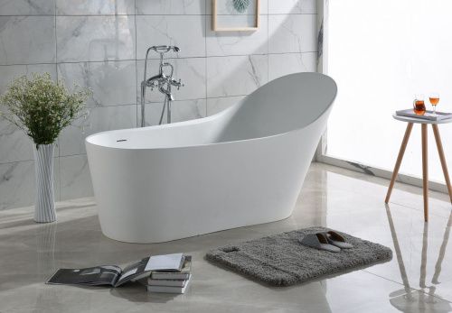 Ванна из искусственного камня Timo KIRSTI KIRSTI1785R 180х75 отдельностоящая овальная - фото 3