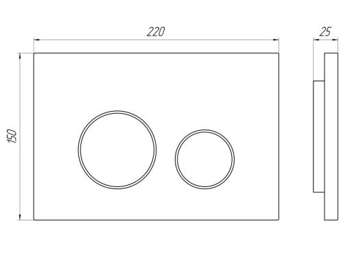 Клавиша смыва механическая Bas ИУ00004 цвет черный - фото 2