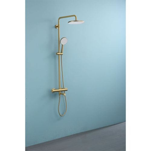 Душевая стойка Raglo R20 R20.26.03 настенная цвет золото с термостатом - фото 3