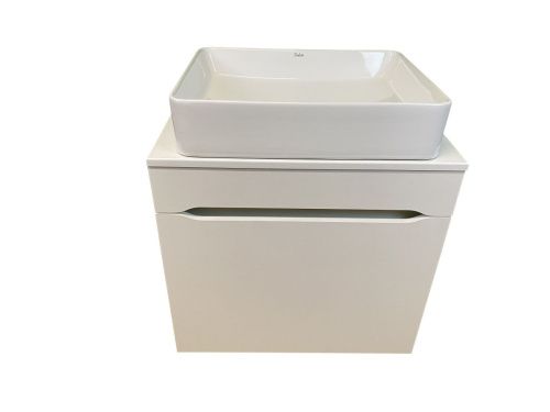 Тумба с раковиной Sintesi STL.W7013_SIN-LVB-APP-407 60х60 подвесная цвет белый - фото 4