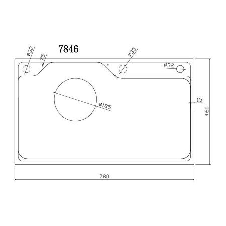 Кухонная мойка Fmark FSC7846Q 80х45 цвет серый поверхность матовая