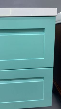 Тумба под раковину Art&Max PLATINO AM-Platino-580-2C-SO-MM 60х50 подвесная цвет зеленый