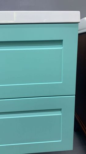 Тумба под раковину Art&Max PLATINO AM-Platino-580-2C-SO-MM 60х50 подвесная цвет зеленый - фото 3