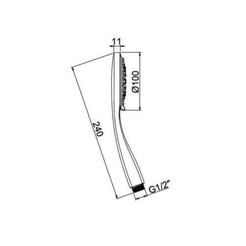 Душевая лейка Almar E082051.NB цвет никель - фото 2