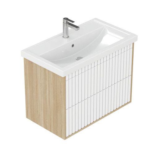 Раковина из сантехнического фарфора Onika Бергамо CDB00018485 70х50 накладная цвет белый 1 отверстие под смеситель - фото 2