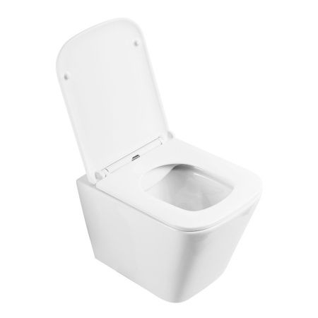 Унитаз подвесной BelBagno ARDENTE-R BB520CHR/SC белый с сиденьем микролифт безободковый каскадный смыв