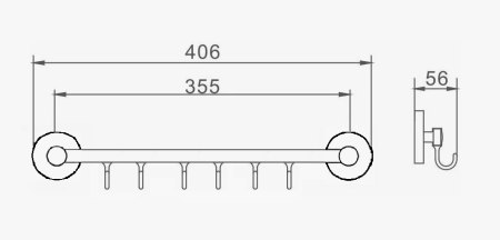 Крючок D-Lin D288111-6