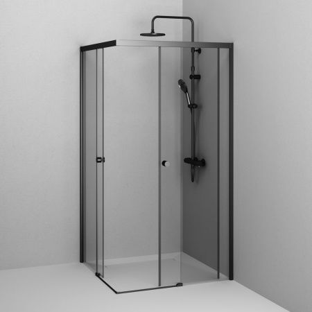 Душевой уголок Am.Pm X-joy W94G-403-100100-BТ1К 100х100 стекло прозрачное профиль черный без поддона