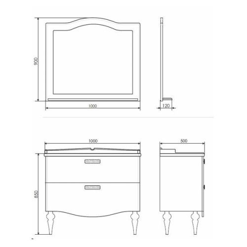 Тумба с раковиной Comforty Монако 00-00004768CF 100х50 напольная цвет белый - фото 2