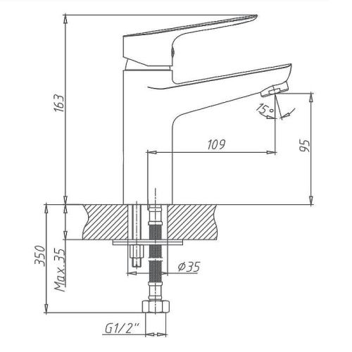 Смеситель Haiba HB506 HB10506 на раковину хром - фото 3