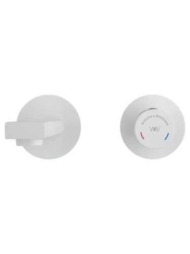 Смеситель для раковины Wonzon & Woghand WW-105-MW встраиваемый в стену белый - фото 2