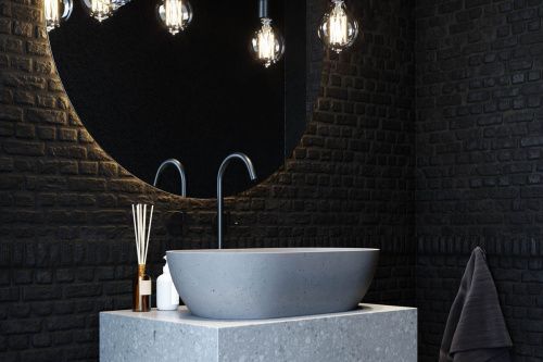 Раковина из искусственного камня Holbi MERCURY 2.02.009.44.4 60х40 накладная цвет серый - фото 3