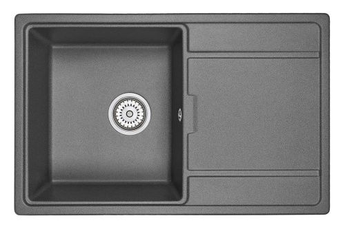 Кухонная мойка Granula 7804, ГРАФИТ 80х50 цвет черный поверхность матовая