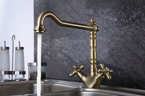 Смеситель для кухни LeMark Vintage LM2805B на мойку бронза - фото 2