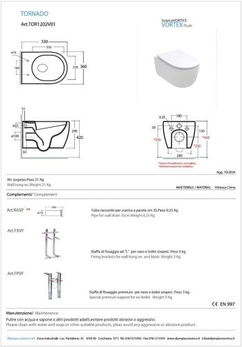 Унитаз подвесной Olympia Tornado TORSETR23 черный с сиденьем микролифт смыв торнадо - фото 4