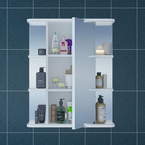 Зеркало-шкаф СанТа Герда 101041 60х70 подвесной цвет белый - фото 2