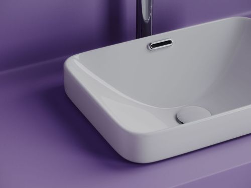 Раковина из сантехнического фарфора Ceramica Nova ELEMENT CN6078 50х30 встраиваемая цвет белый без отверстий под смеситель - фото 5