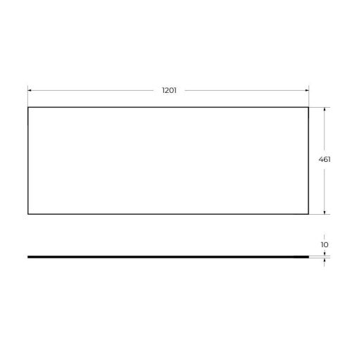 Столешница Cezares CADRO CADRO-120-HPL-NRM 120х50 подвесная цвет черный - фото 2