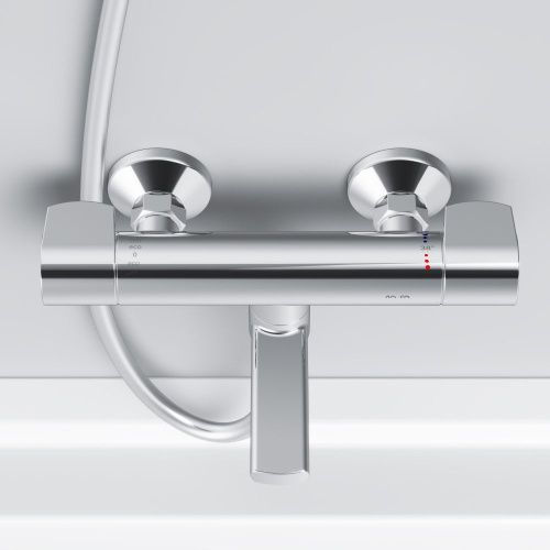 Смеситель для ванны и душа Am.Pm X-Joy F85A50000 настенный хром с термостатом - фото 5