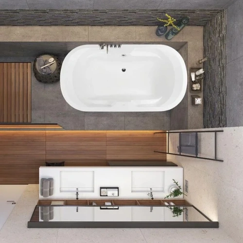 Ванна акриловая Vagnerplast Gaia VPBA191GAI7X-04 190х100 отдельностоящая овальная без каркаса - фото 3