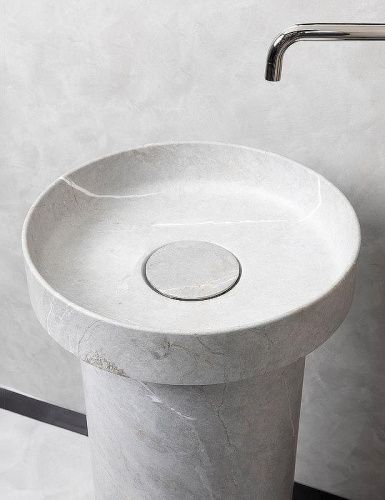 Раковина из искусственного камня Boheme Corian 801-GR 40х40 накладная цвет серый - фото 2