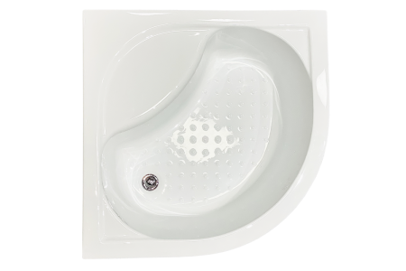 Душевой уголок Royal Bath BK RB90BK-C-BL-Practic 90х90 стекло рифленое профиль черный с поддоном