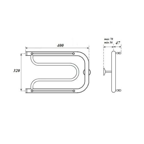 Полотенцесушитель водяной Point Фокстрот PN21334P 40х35 хром - фото 2