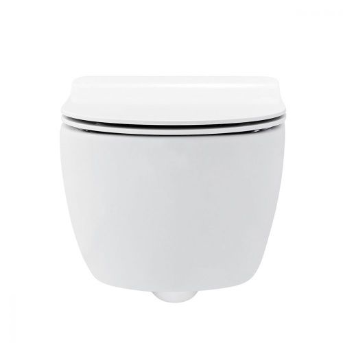 Унитаз подвесной SSWW CT2038V белый с сиденьем микролифт безободковый душевой смыв - фото 2