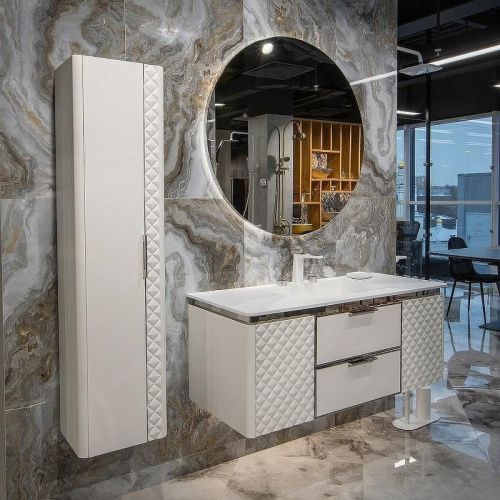 Зеркало с подсветкой и антизапотевателем Boheme 545-120 120х120 подвесное - фото 2