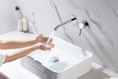 Смеситель для раковины Allen Brau Priority 5.31A03-00 встраиваемый в стену хром - фото 5